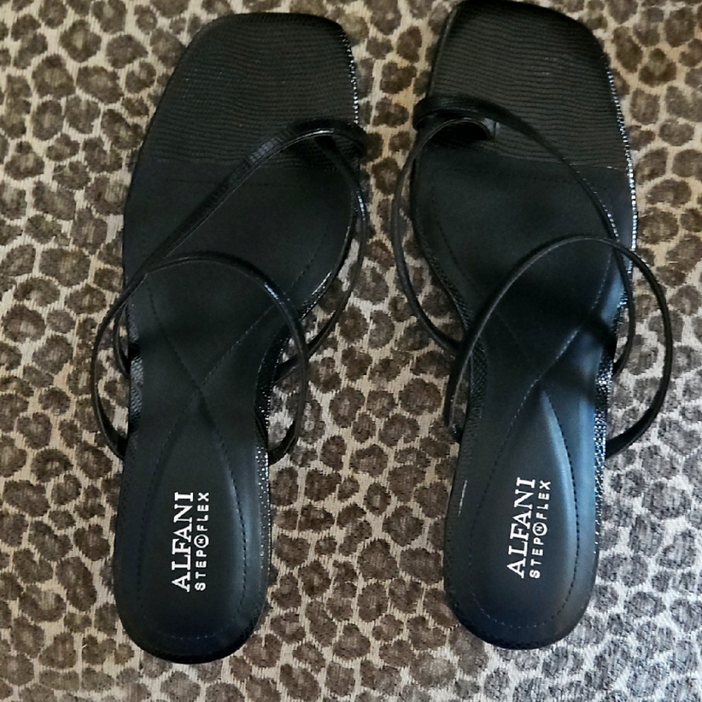 Alfani Women's Sleek Black Sandals